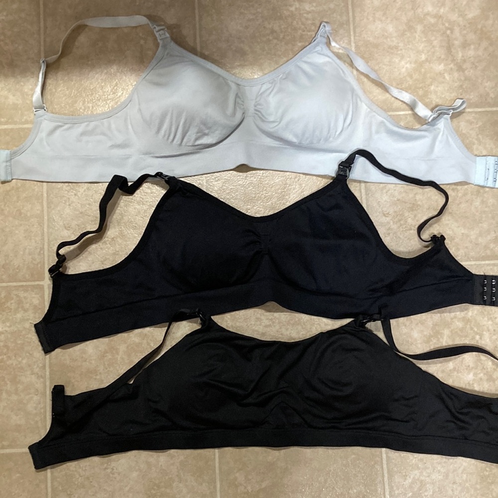 A bundle of 3 large nursing bras in good condition.$8 for all 3